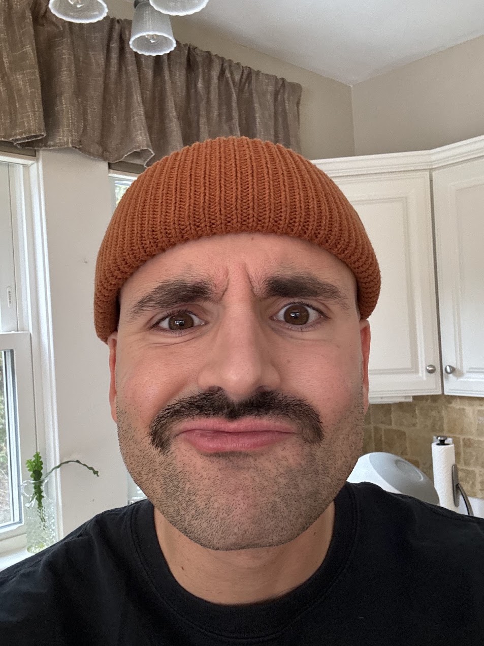 Max Zintel, mustachioed